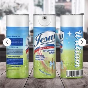 Jesus Take the Wheel Spray 20oz Tumbler